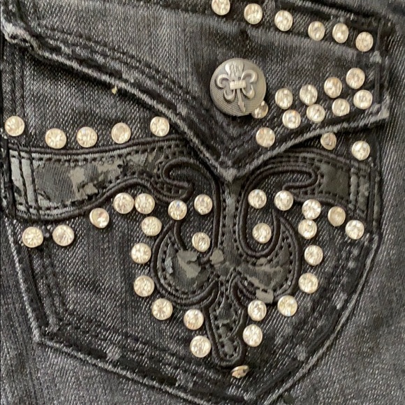 Elegant Women's Dark Blue Boot Cut Jeans - Picture 6 of 8